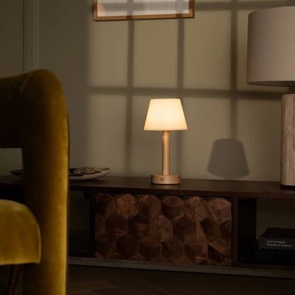 Zoë Lichtbruine Houten Oplaadbare Tafellamp