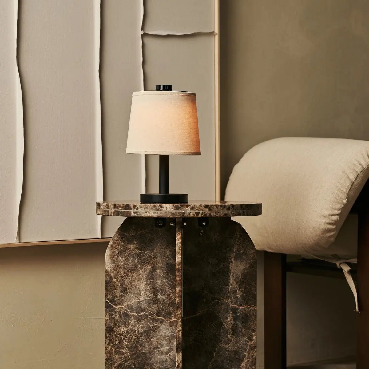 Rover Zwarte Houten Oplaadbare Lamp