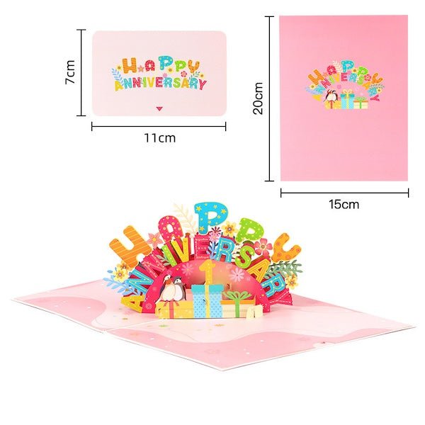 3D -Kaart - Happy Anniversary Card