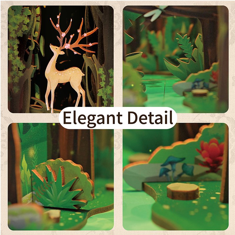 Tonecheer, Diy Book Nook, Story Of The Forest Bookend, Tq106, 18,2X8X24,5Cm