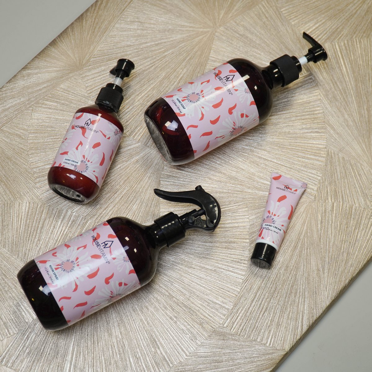 Vegan Handzeepdispenser - Pioenroos - 530Ml