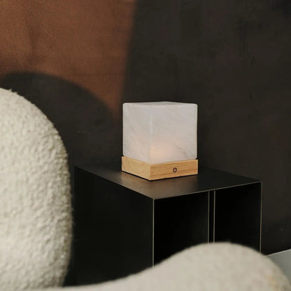 Yce Lichtbruine Oplaadbare Houten Lamp