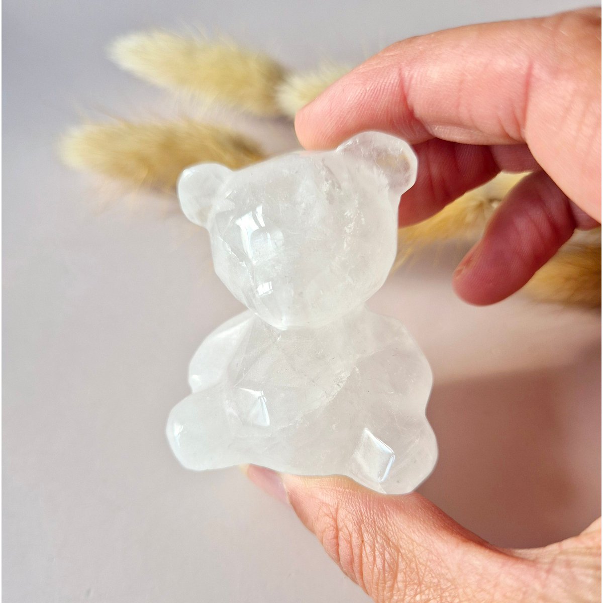 Edelsteen Crystal Carving Beer – Bergkristal