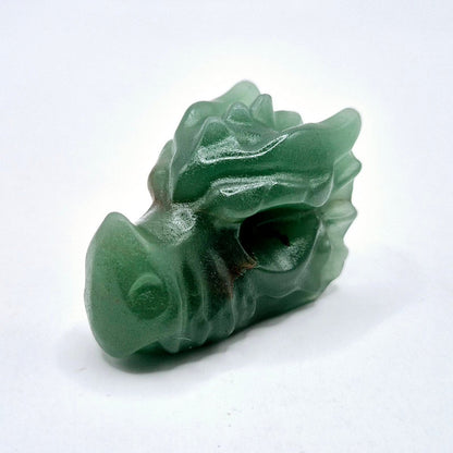 Draken Schedel Van Edelsteen (4 Cm) - Groene Aventurijn Dragon Skull