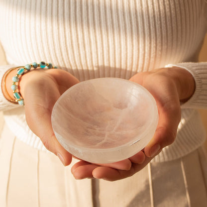 Selenite Kom Wit