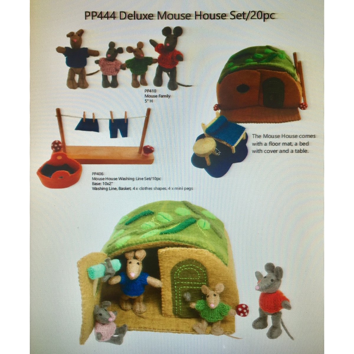 Deluxe Mouse House Set/20Pc