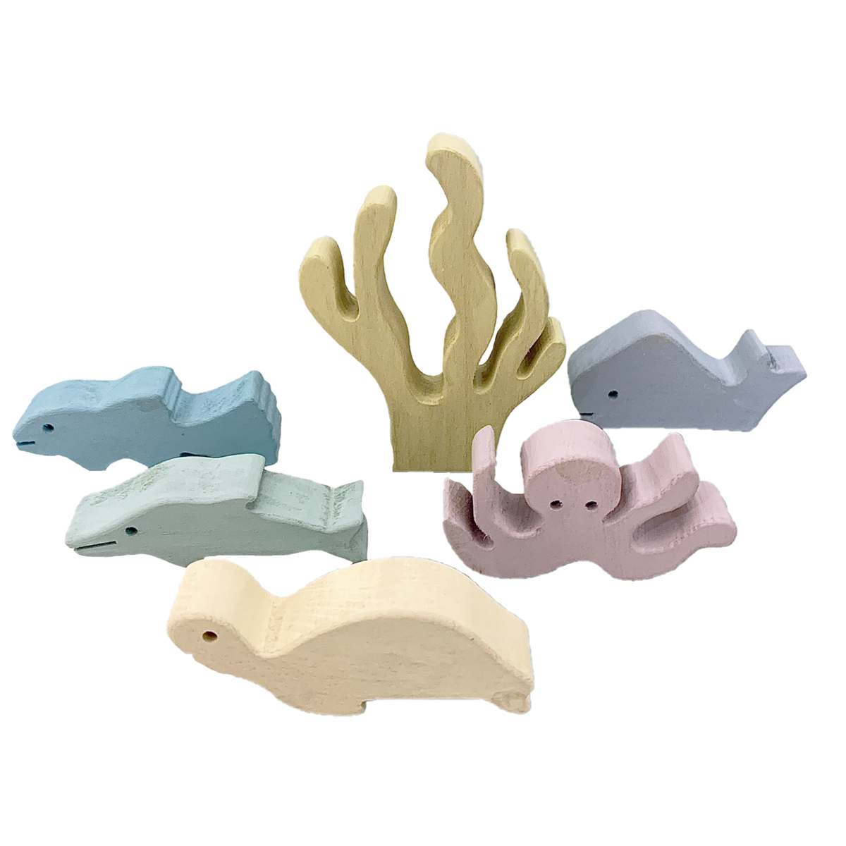Pastel Wood Sea Story/6Pc