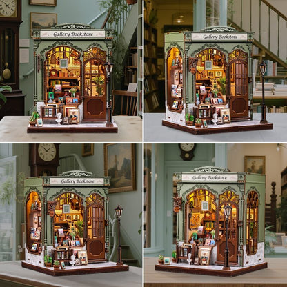 Cutebee, 3D Diy Huisje, Gallery Bookstore, Cwgc214, 15,5X16,3X19Cm