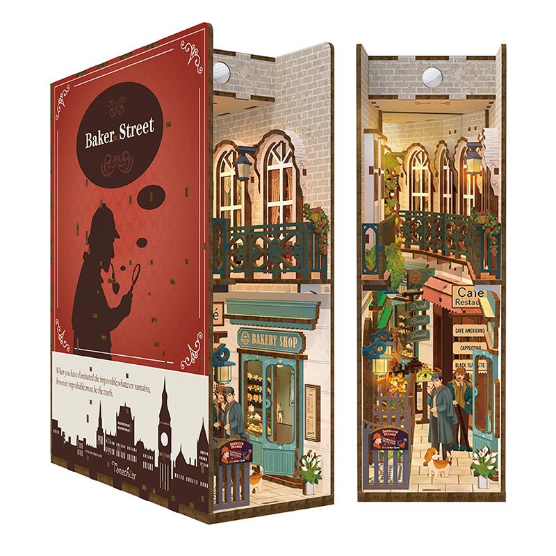 Tonecheer, Diy Book Nook, Baker Street Bookend, Tq108, 18,2X8X24,5Cm