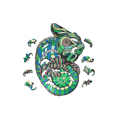 Eco Wood Art (Ewa) Houten Legpuzzel, Kameleon/ Chameleon, 1195, 37X28X0,5Cm Kartonbox