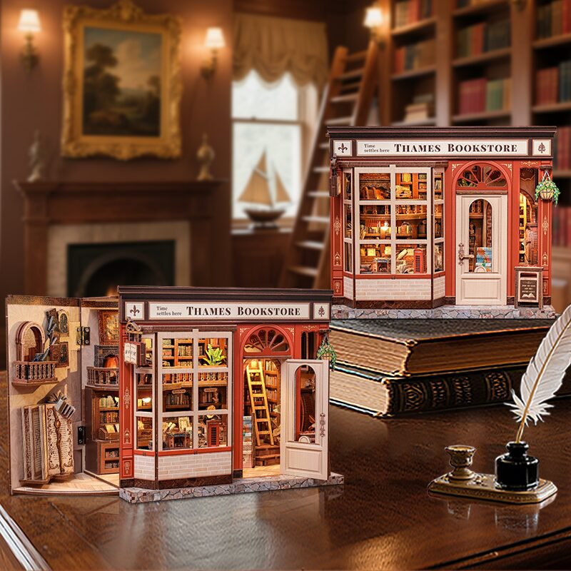 Cutebee, 3D Diy Huisje, Thames Bookstore, Cwgb405, 22X14,3X17,7Cm