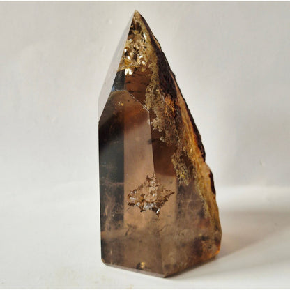 Rookkwarts Toren 326 Gram – Hoge Kwaliteit Smoky Quartz Met Diepe Insluitsels