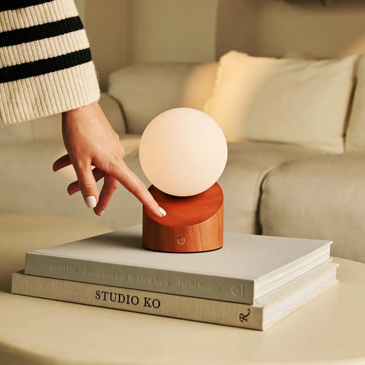 Morris Kastanjebruine Oplaadbare Lamp