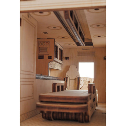 Eco Wood Art (Ewa) Diy 3D Mechanical Model Ambulance, 4011, 29,5X12,9X12,4Cm