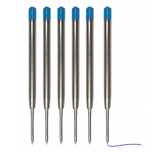 Green-Goose Kurk Pen Navulling - 6 Stuks - Blauw