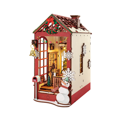 Robotime, Diy Book Nook Boekensteun Christmas Indoor Scene, Tgc07, 21,8X13,6X24,7 Cm