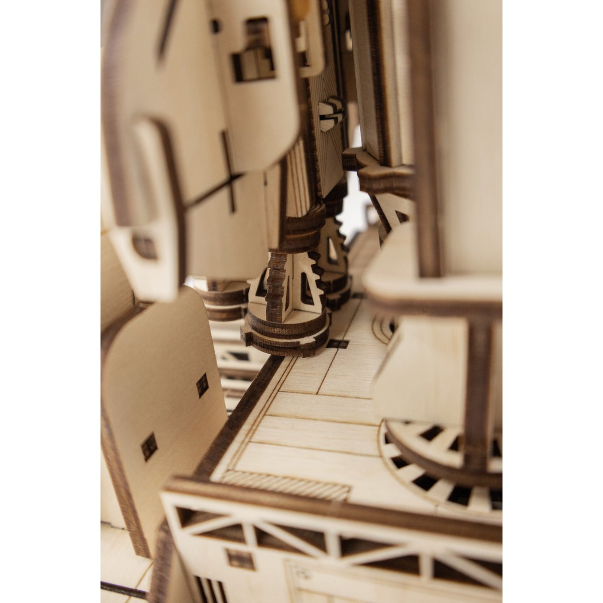 Eco Wood Art (Ewa) Diy 3D Mechanische Houten Puzzel, Space Shuttle, 4554, 33,5X22,3X17,0