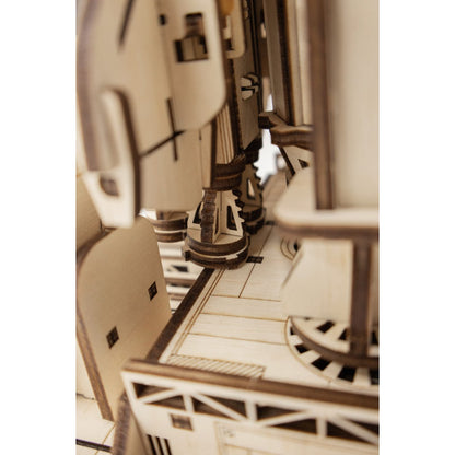 Eco Wood Art (Ewa) Diy 3D Mechanische Houten Puzzel, Space Shuttle, 4554, 33,5X22,3X17,0