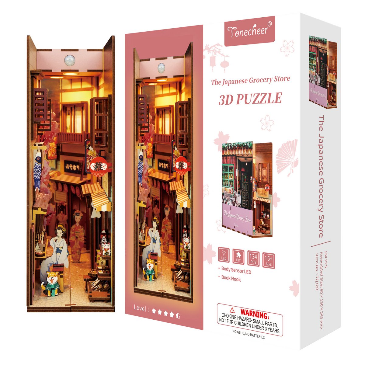Tonecheer, Diy Book Nook, The Japanese Grocery Store, Tq109, 18,2X8X24,5Cm