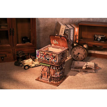 Tonecheer, Diy 3D Houten Puzzel Desk Bin, Punk Bar, Tq183,15X14X25Cm