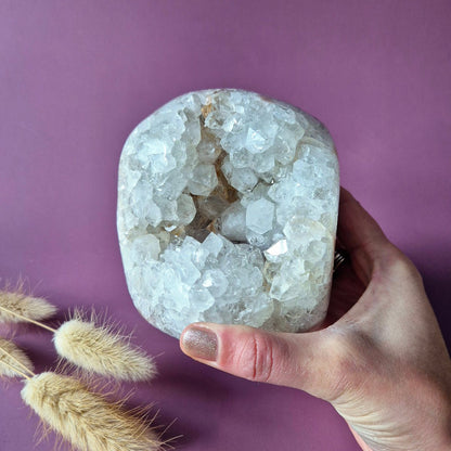 Xl Edelsteen Druzy Pink Amethist Geode Freeform Van 1103 Gram Statement Piece