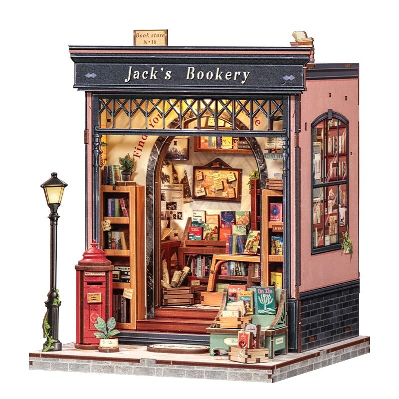 Cutebee, 3D Diy Huisje, Jack's Bookery, Cwgc209, 15,8X15,8X20Cm
