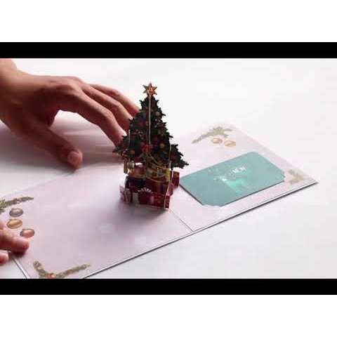 3D -Kaart - Kerstboomkaarten