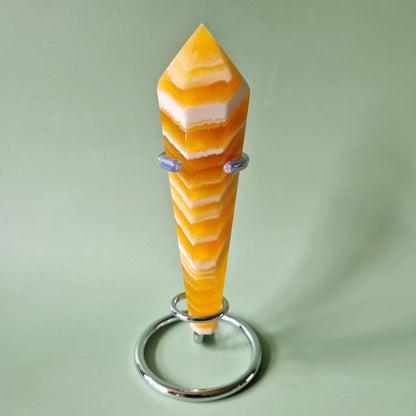 Gele Calciet Scepter Op Standaard 10-13Cm