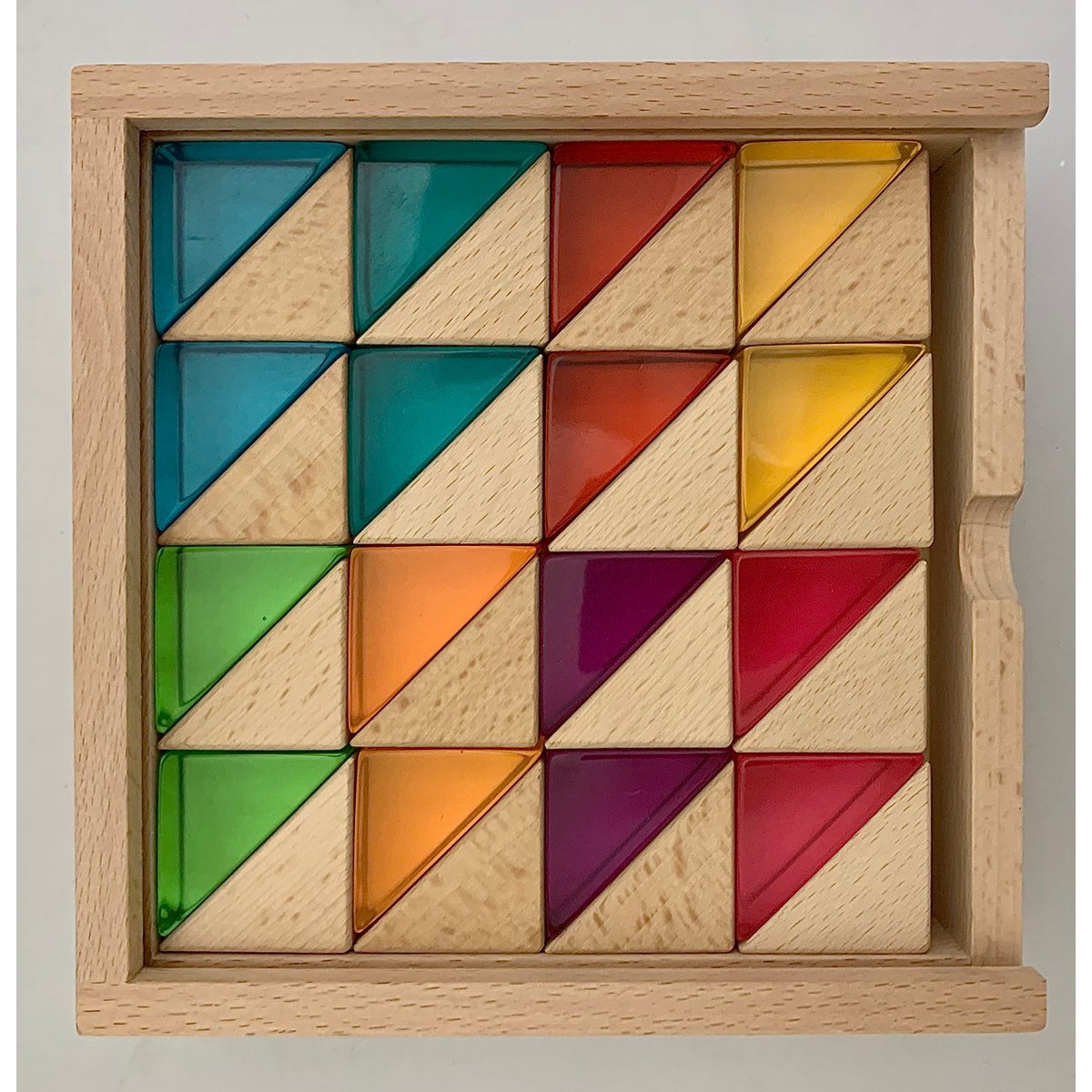 Wood+Lucite Small Triangles/32