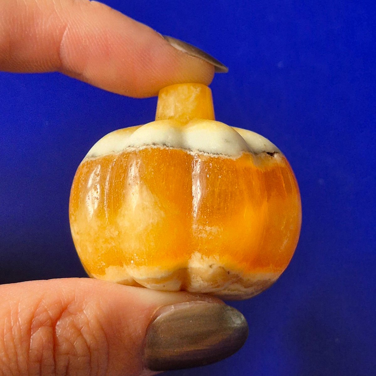 Halloween Gele Calciet Kristal Carving Pompoen 35Mm