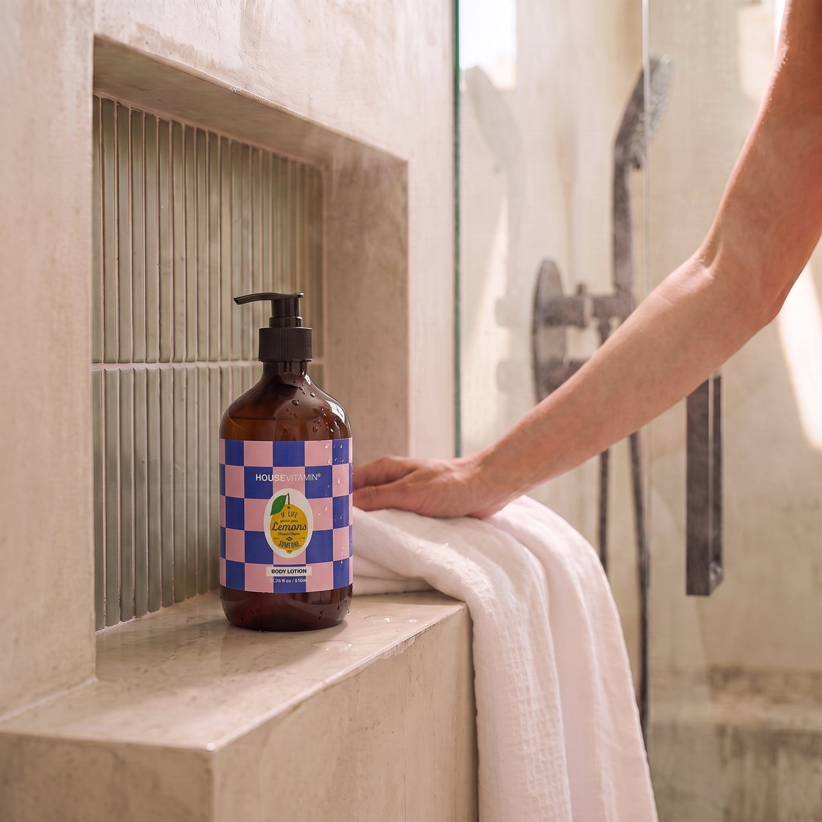Douchegel - Vegan Douchegel Pompfles - Citroen/Bergamot/Basilicum - 510Ml