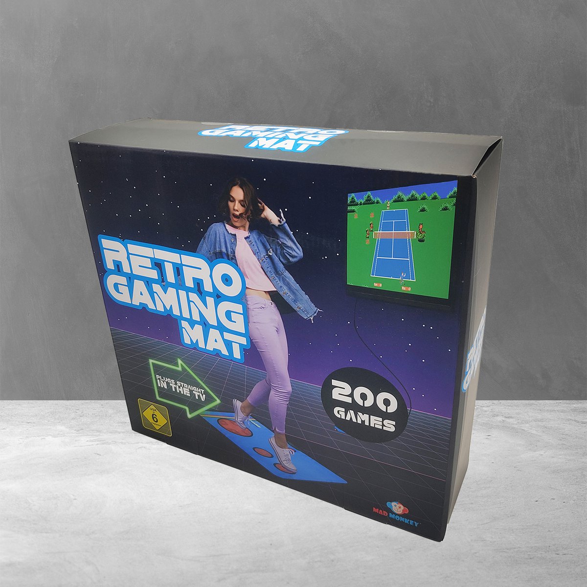 Mad Monkey - Retro Gamingmat Met 200 Minigames - Gameconsole Voor Kinderen En Volwassenen
