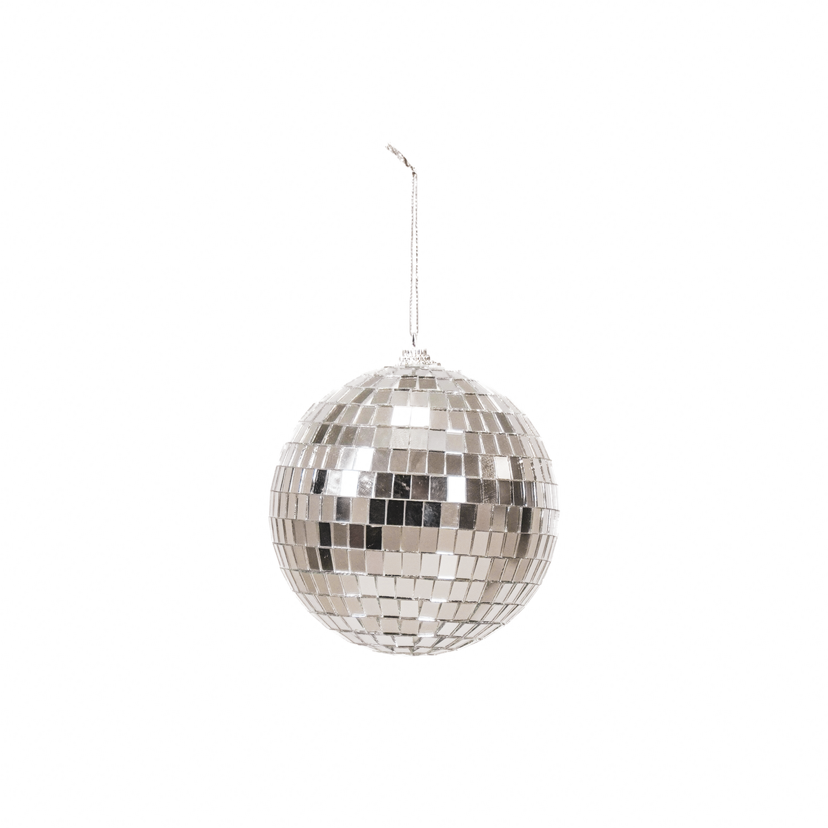 Kerstversiering - Kersthanger - Discobal - Schuim - Zilver - 8X8X8Cm