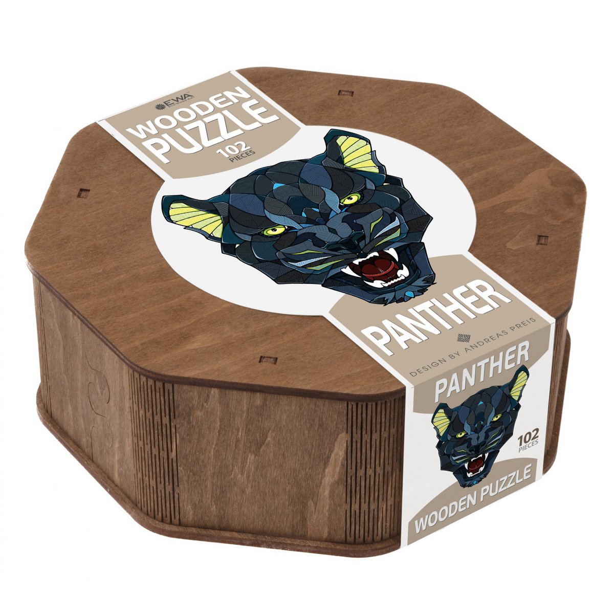 Eco Wood Art (Ewa) Houten Legpuzzel Panter/ Panther, 1096, 31,1X28X0,5Cm Wooden Box
