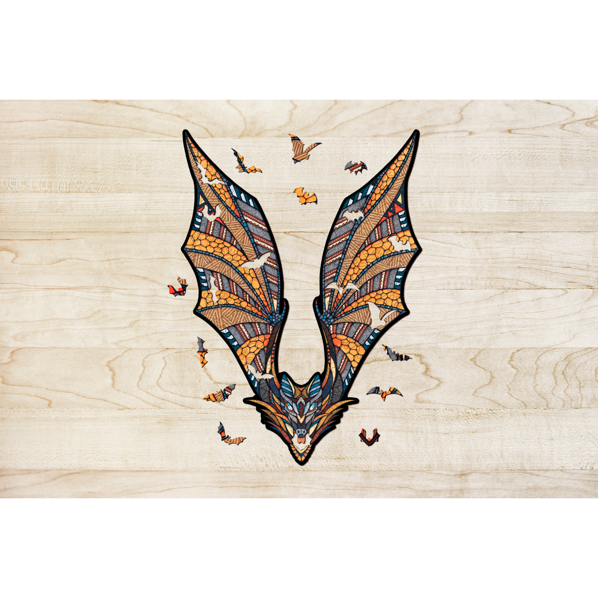 Eco Wood Art (Ewa) Houten Legpuzzel Vleermuis/ Bat, 2482, 39X28X0,5Cm Kartonbox