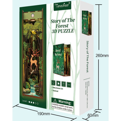 Tonecheer, Diy Book Nook, Story Of The Forest Bookend, Tq106, 18,2X8X24,5Cm