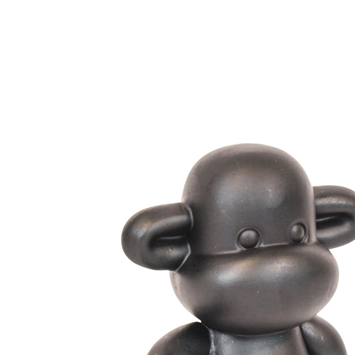 Ornament - Aap -Beeldje 'De Legende' - Zwart - 11X7X19Cm
