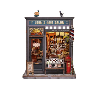 Cutebee, 3D Diy Huisje, John's Hair Salon, Cwgc215, 15,5X16X19Cm