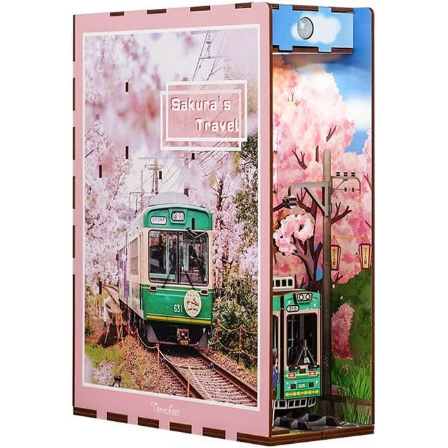 Tonecheer, Diy Book Nook, Sakura's Travel Bookend, Tq119, 18X8X24,5Cm