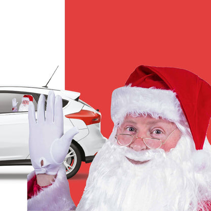 Ride With Santa - Raamsticker "Santa Claus"