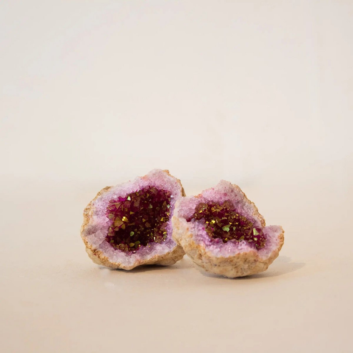 Geode Quartz Crystal Pink