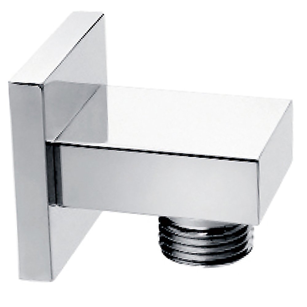 Bath & More Wandaansluiting Bocht Rechthoek Ii 1/2", Met Terugslagklep, Chroom