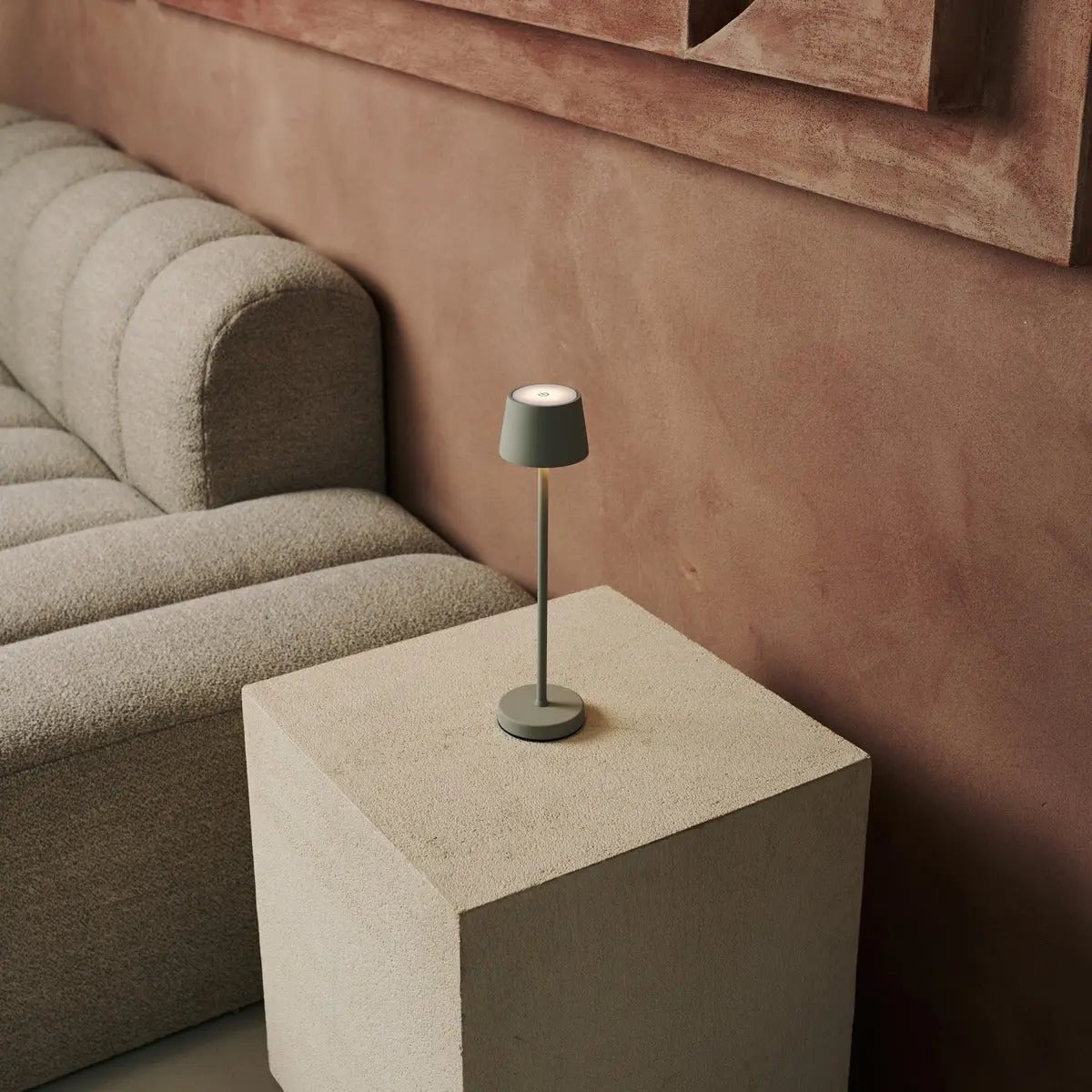 Vondel Mini Shadow Grey Rechargeable Lamp