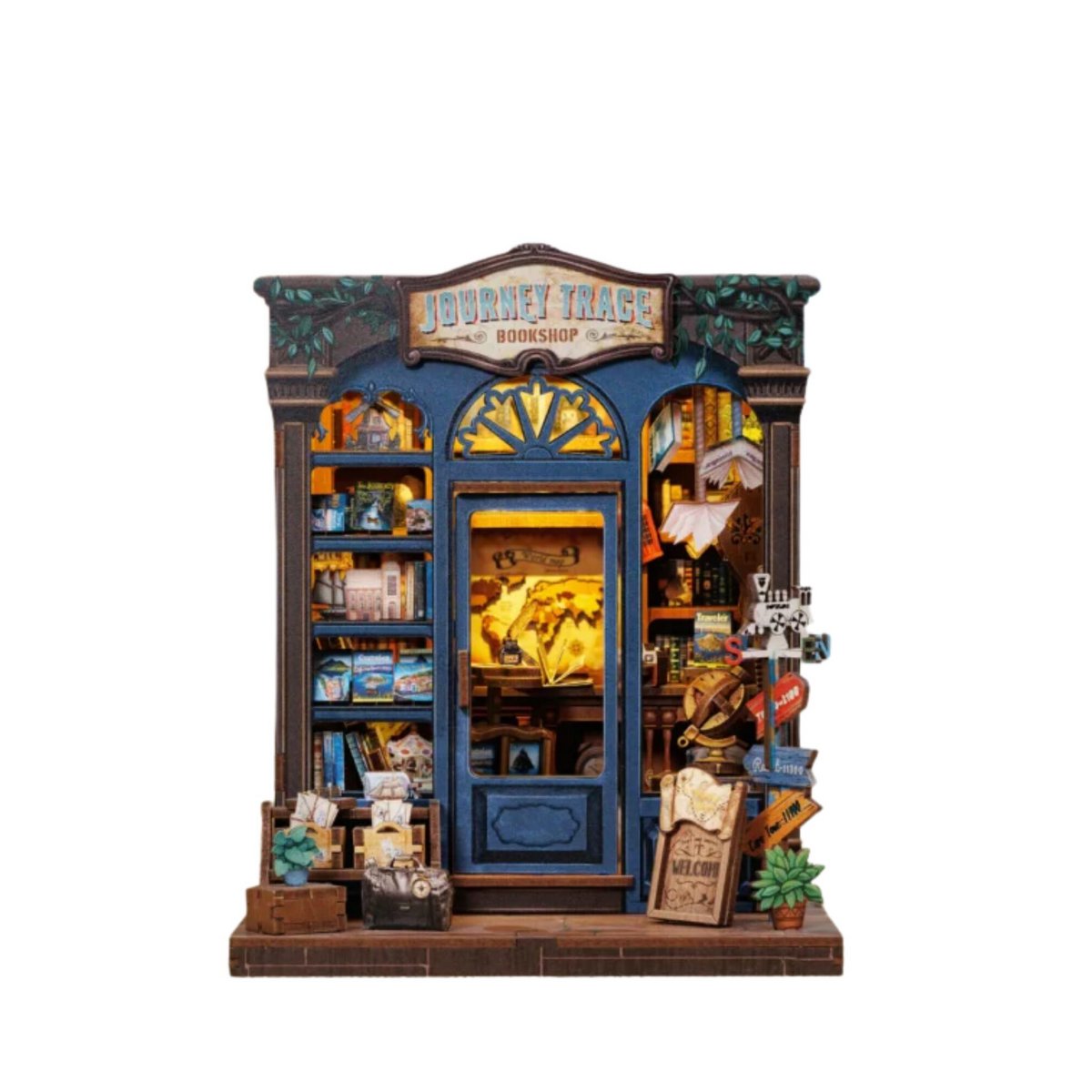 Cutebee, 3D Diy Huisje, Journey Trace Bookshop, Cwgc204,15,5X16X18Cm