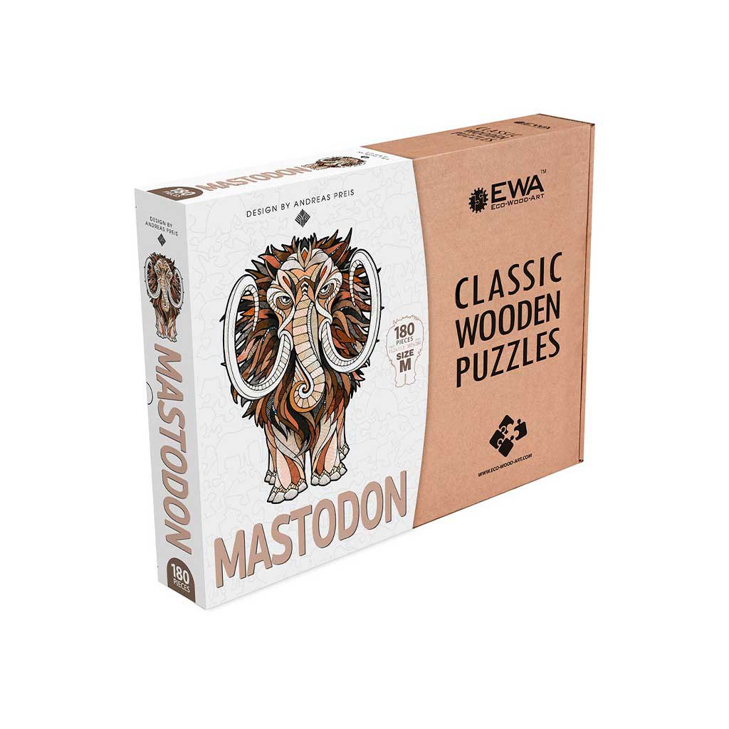 Eco Wood Art (Ewa) Houten Legpuzzel Mammoet/ Mastodon, 2505, 38,7X28,6X0,5Cm Kartonbox