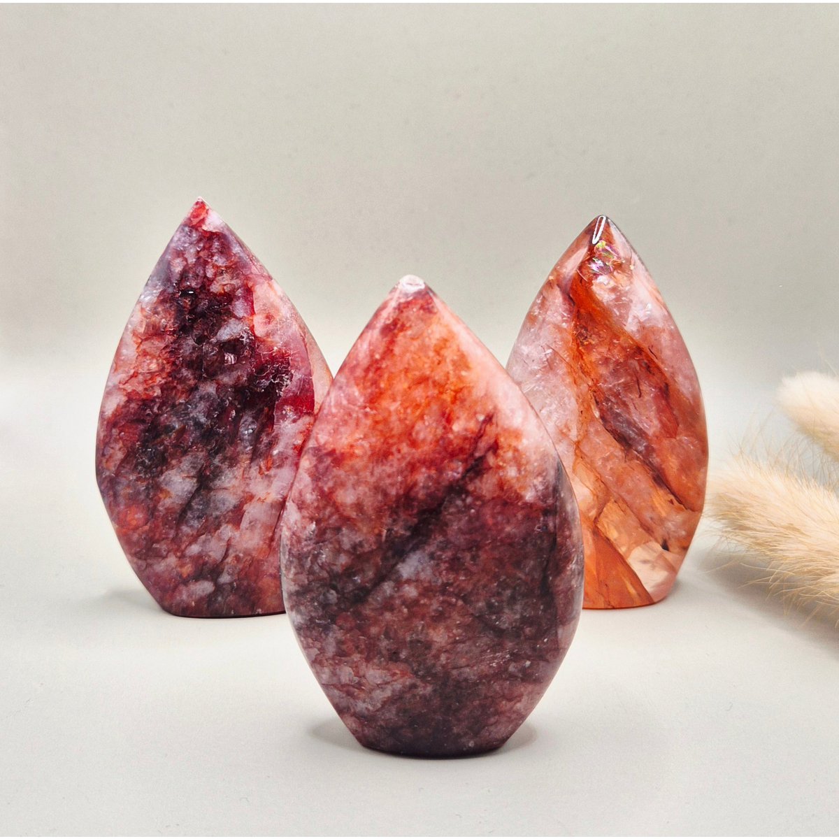 Edelsteen Fire Quartz Flame 7-9Cm