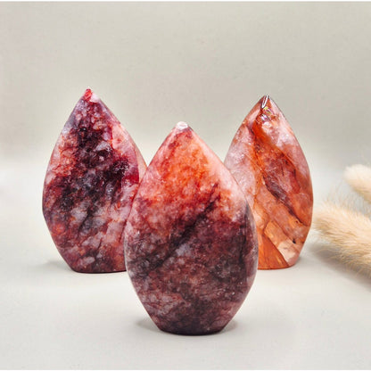 Edelsteen Fire Quartz Flame 7-9Cm