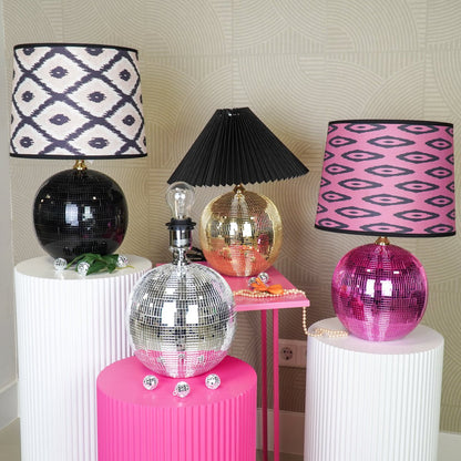 Lamp - Tak Lamp Disco Ball - Glas - Zilver - 20X20X20Cm