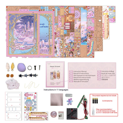 Tonecheer, Diy Book Nook, Sweet Dream, Tq145, 10,5X18,7X28,4Cm