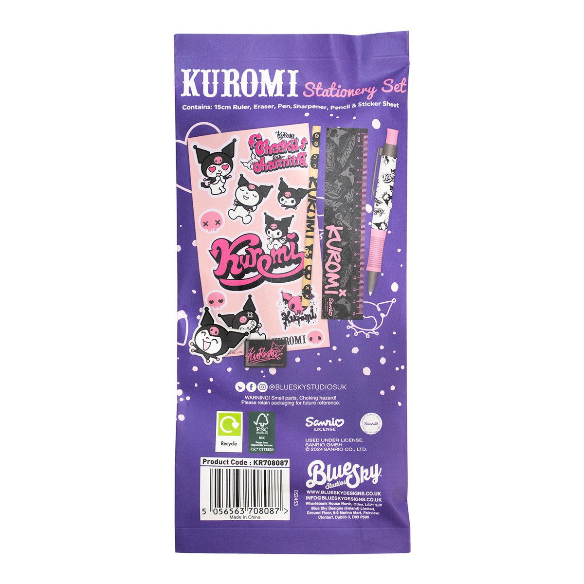 Sanrio Kuromi - Briefpapier Set 6 Delen